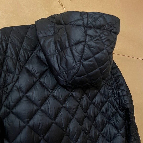 Athleta | Whisper Featherless Parka Quilted Puffer Jacket Hood Black Size M - Picture 11 of 13